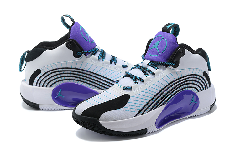 Ai Jordan Jumpman White Black Purple Shoes